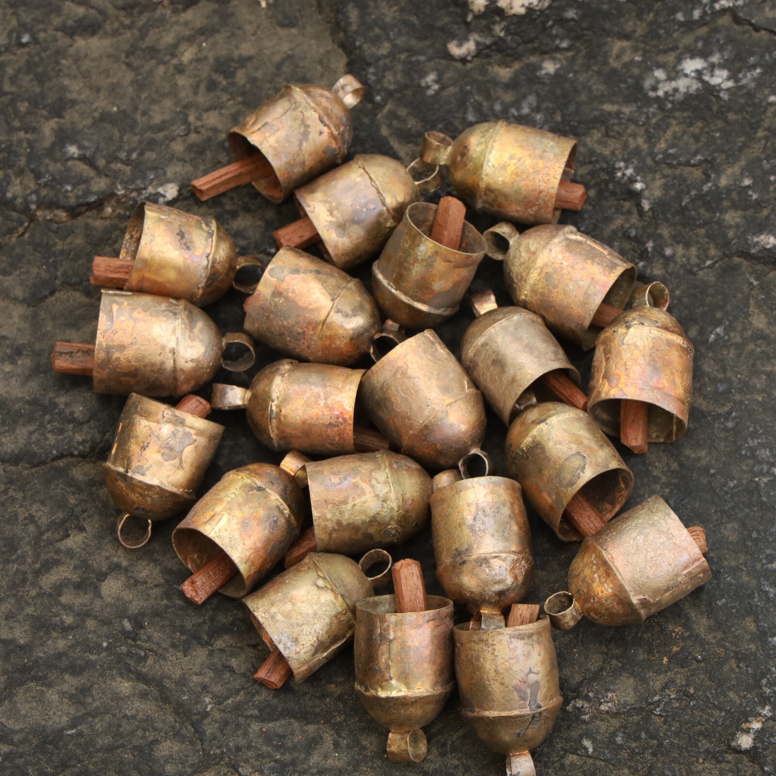 Vintage Indian Tin Bells Rustic Chime Jingle Bell Cow Bells For Decor christmas