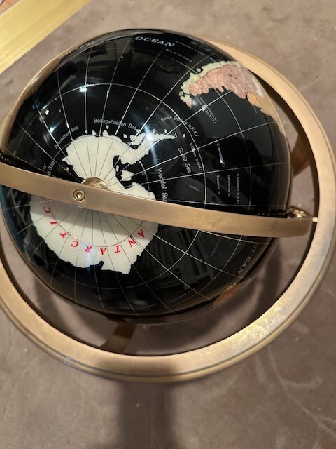 Jere Wright Semi-Precious Gemstone Metropolitan World Globe