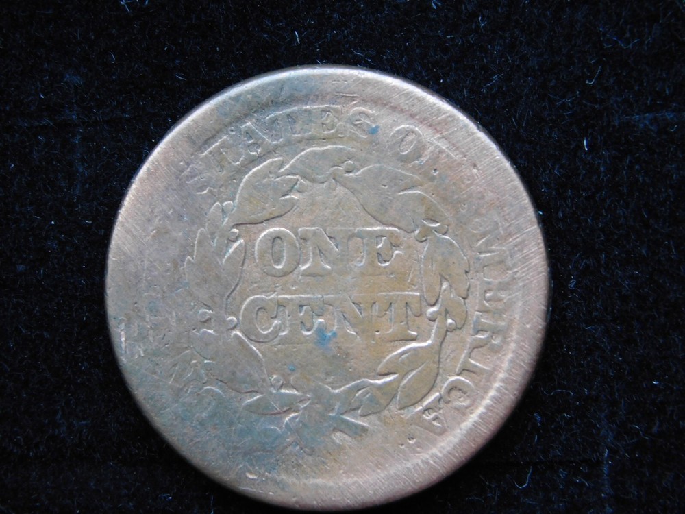 1846 US LARGE CENT COIN CLEANED