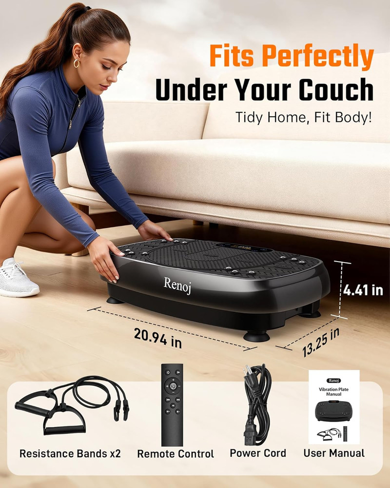 Vibration Plate Exercise Machine, Full Body Workout Vibrating Platform for Weigh