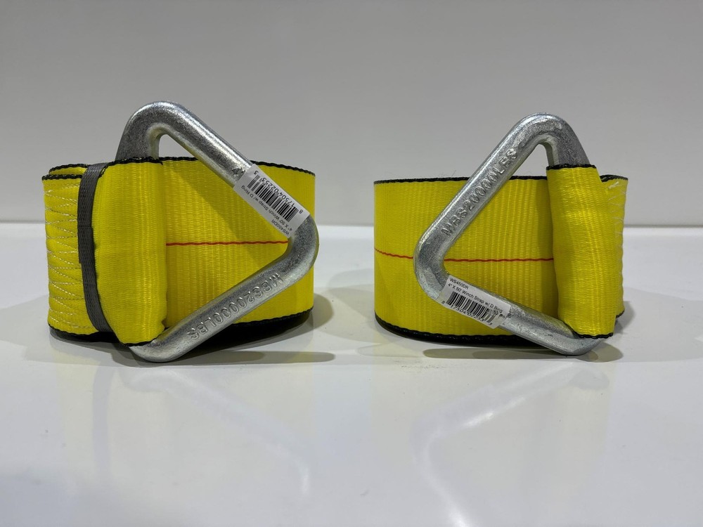 4"X50' Winch Strap with D Ring 2 Pack