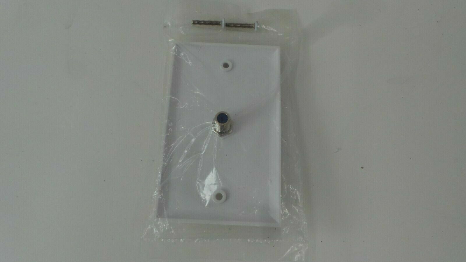 Coax Wall Plate F Type Jack White Single Coaxial Cable Outlet Cover