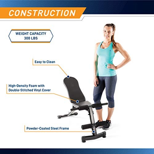 Multi-Purpose Adjustable Workout Utility Weight Bench for Full Body Upright,