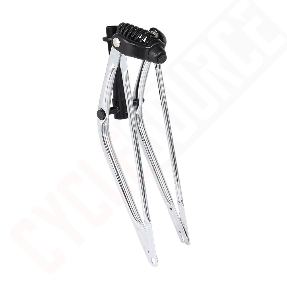 ENIX 20" Straight Spring Bike Fork Black/Chrome