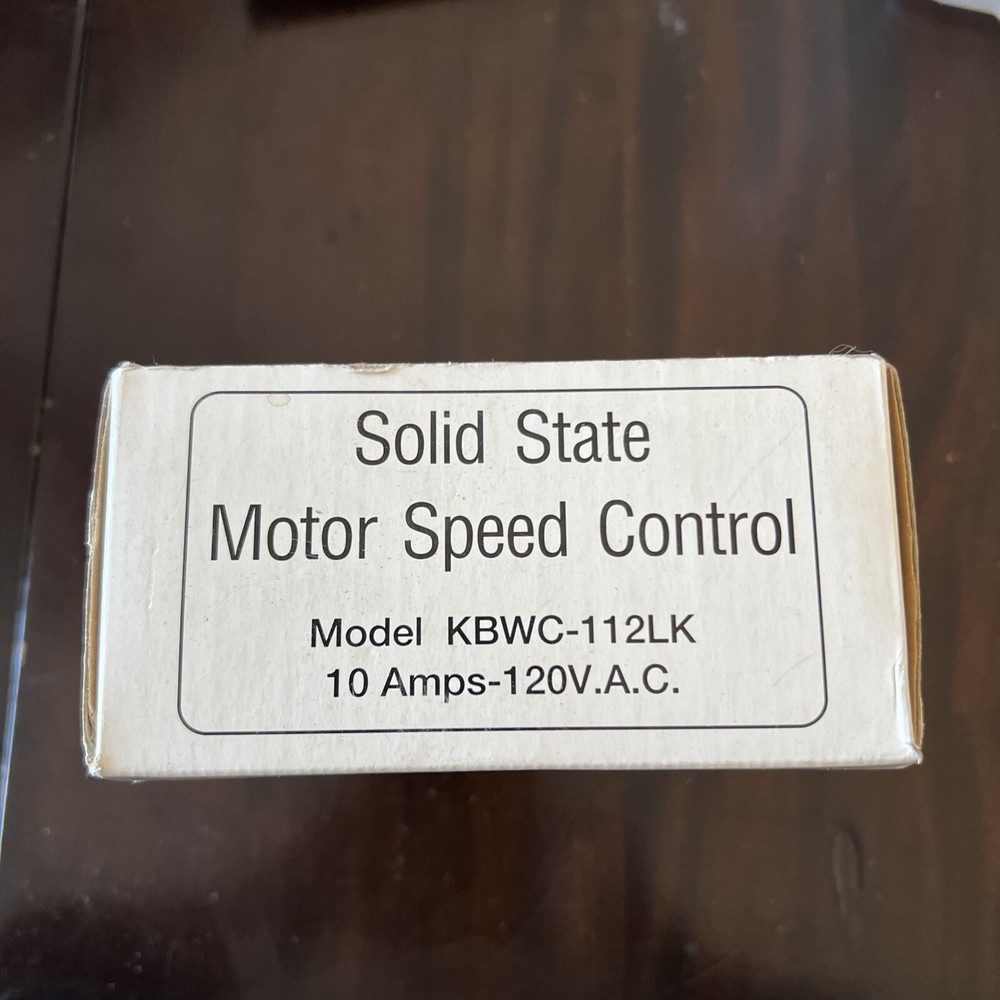 New In Box KB Electronics KBWC-112LK Solid State Motor Speed Control 10amp 120v