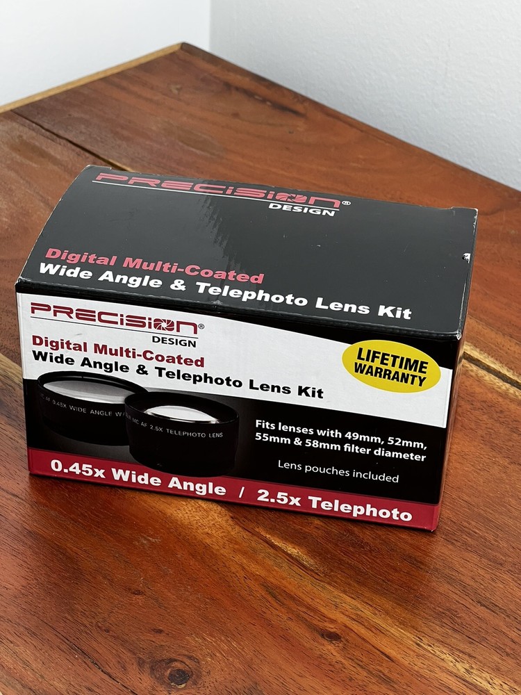 Precision Design Digital Multi-Colored Wide Angle & Telephoto Lens Kit