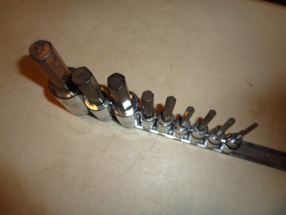 Proto Professional Tools- 9 pc. SAE Allen Socket Set With 1/8"-5/8"