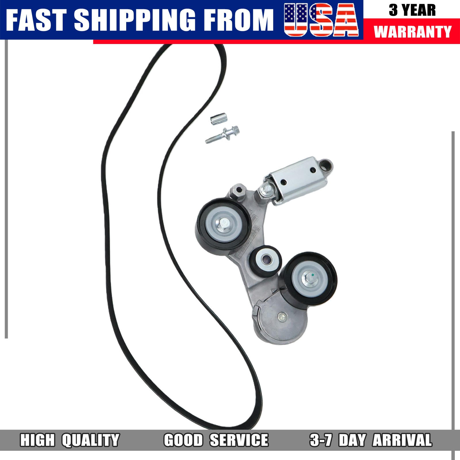 For 2012-2016 Buick LaCrosse Regal 2.4L 2x Serpentine Belt & Tensioner Assembly