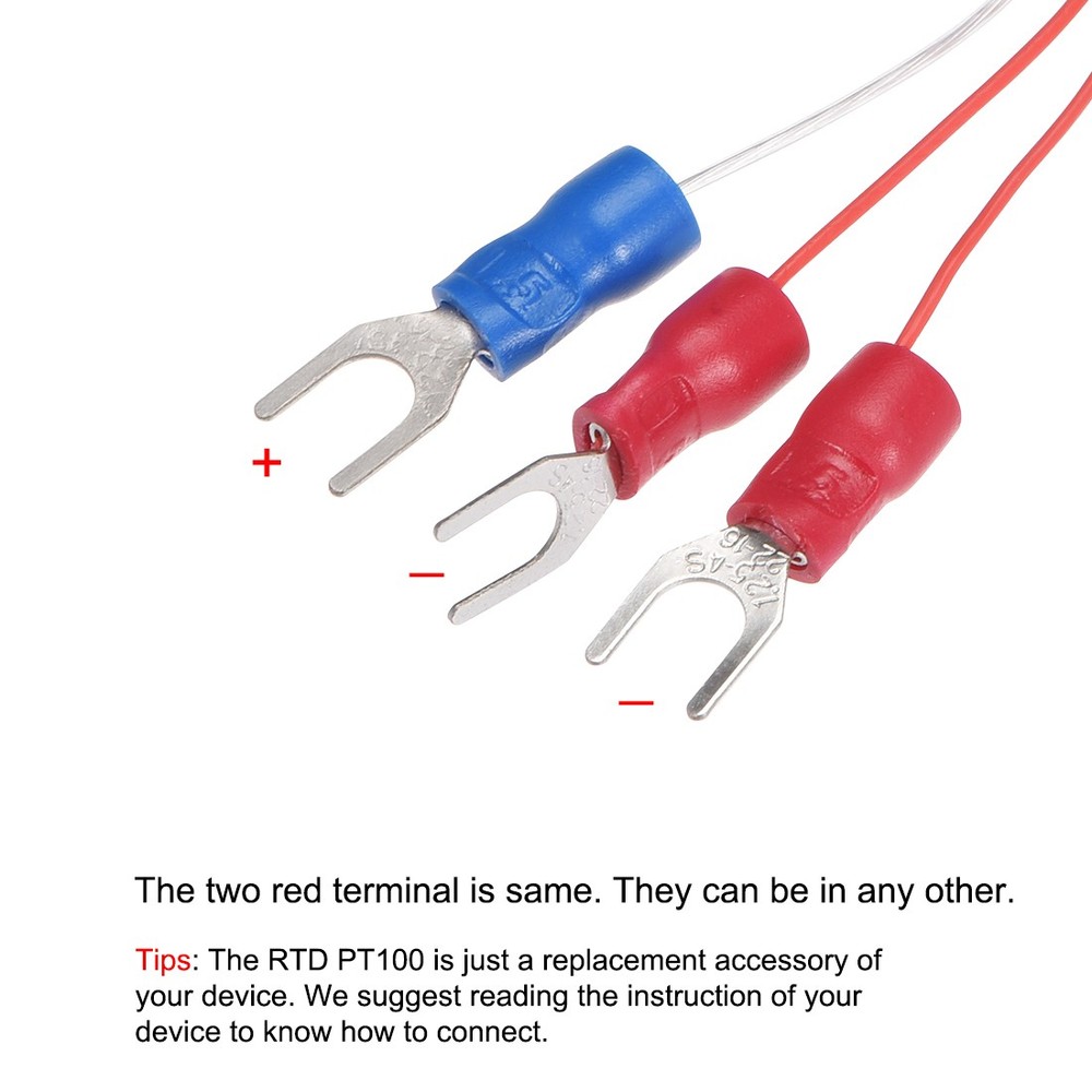 PT100 RTD Temperature Sensor Probe 300cm 9.8ft Temperature Rang: -20~420°C