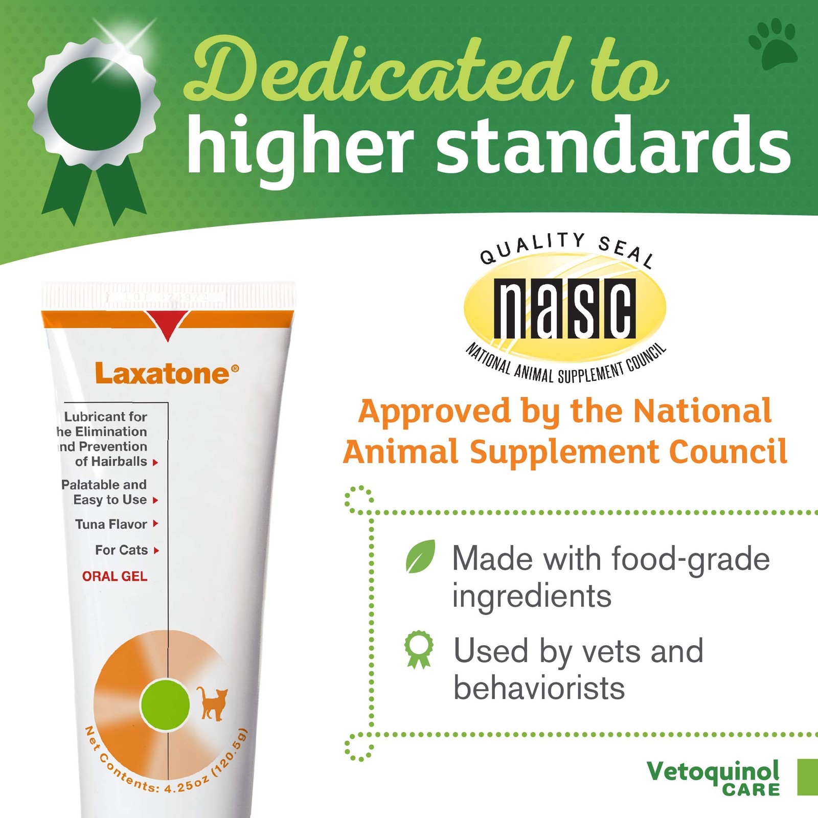 Vetoquinol Laxatone Hairball Oral Gel for Cats - Tuna Flavored, 4.25oz 2-Pack