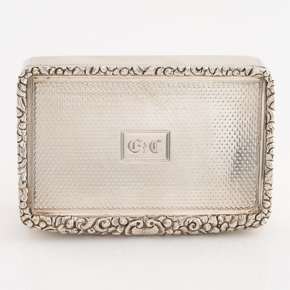 Sterling Silver Snuff Box with Parcel Gilt Interior 1821