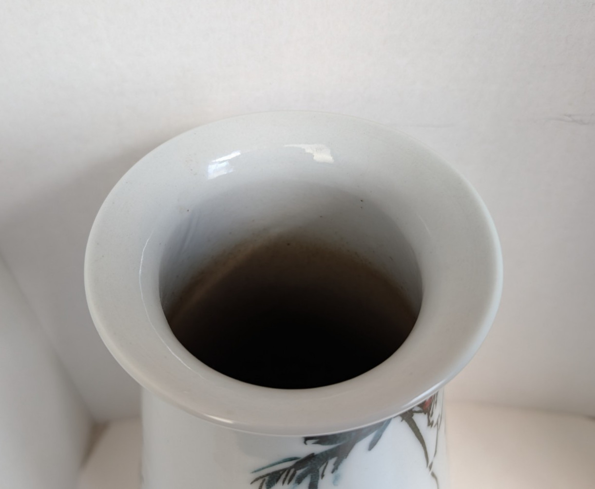 Porcelain Orchid Tall Desktop Chinese Style Flower Vase