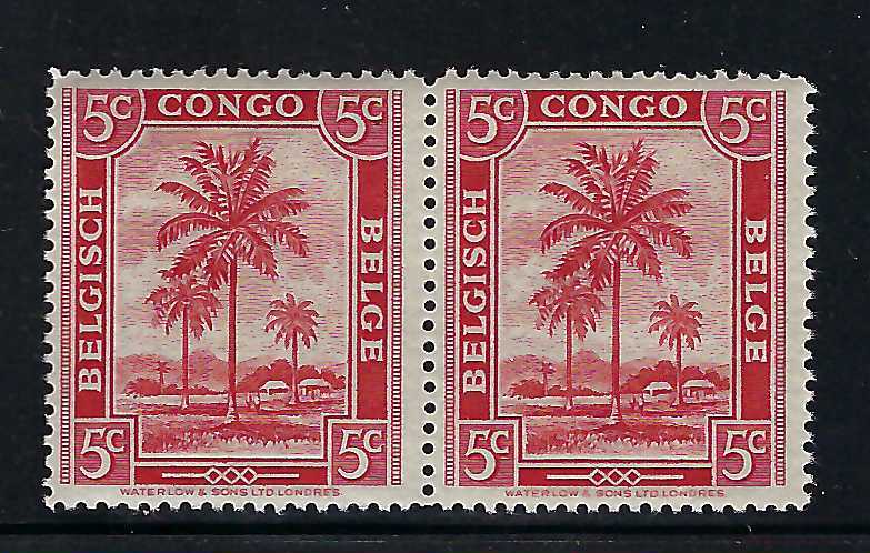 Belgian Congo 1942 • 2v. Pair Horizontal MNH • Oil Palm • Trees • Flora