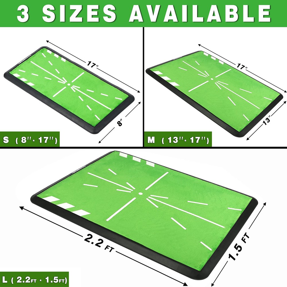 8" x 17" Premium Impact Golf Mat Upgraded Version | Path Feedback Golf Practi...