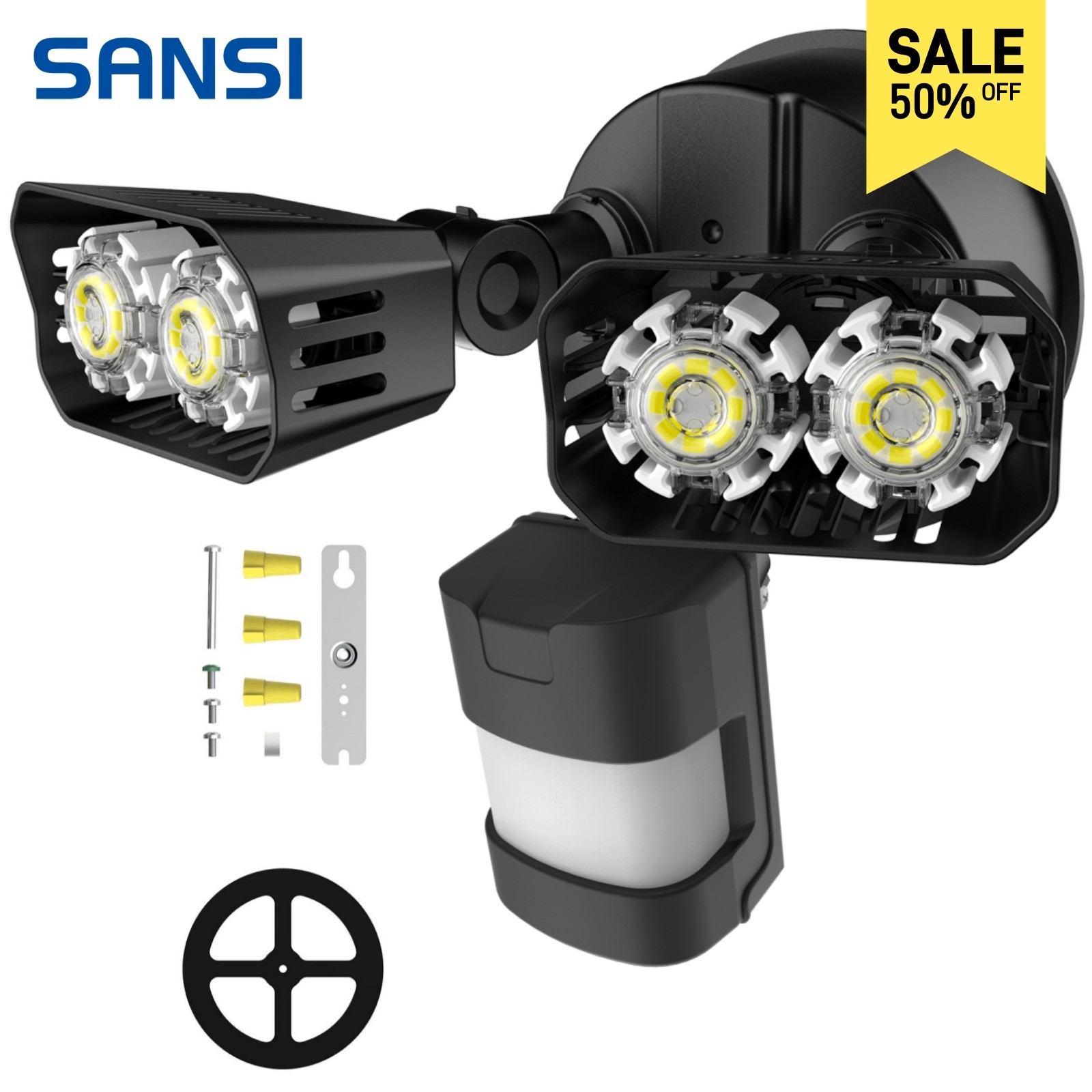 SANSI LED Motion Sensor Security Light 1800LM 18W Outdoor Wall Lamp Waterproof