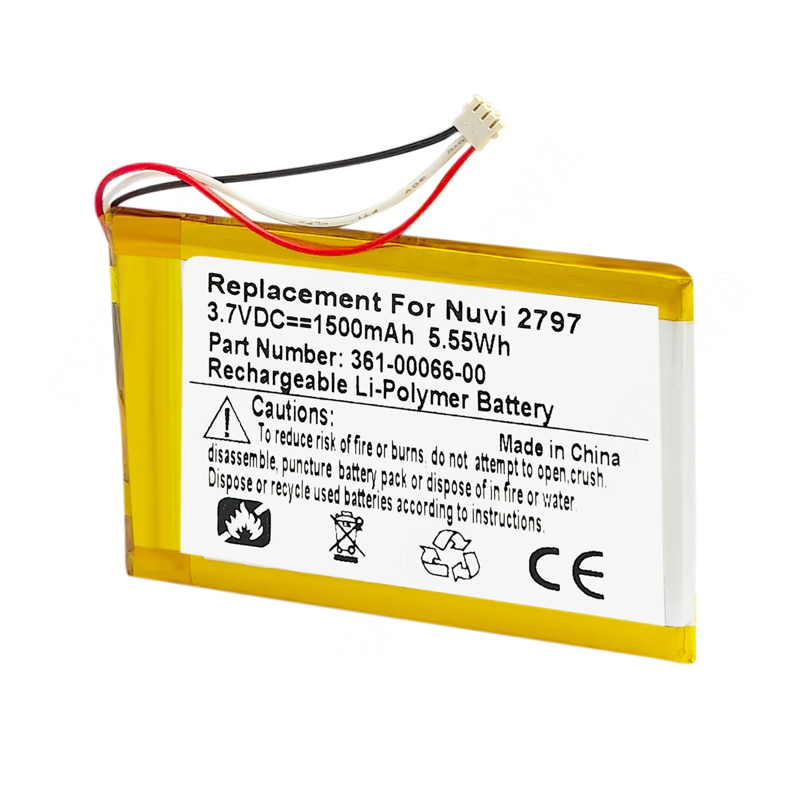 For Garmin Nuvi 2757, 2797, Dezl 760LMT, 770LM GPS Battery 361-00066-00