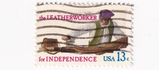 STAMP US SCOTT 1720 "Leather Worker" 13 CENT 1977 USED WAVE CANCEL - C