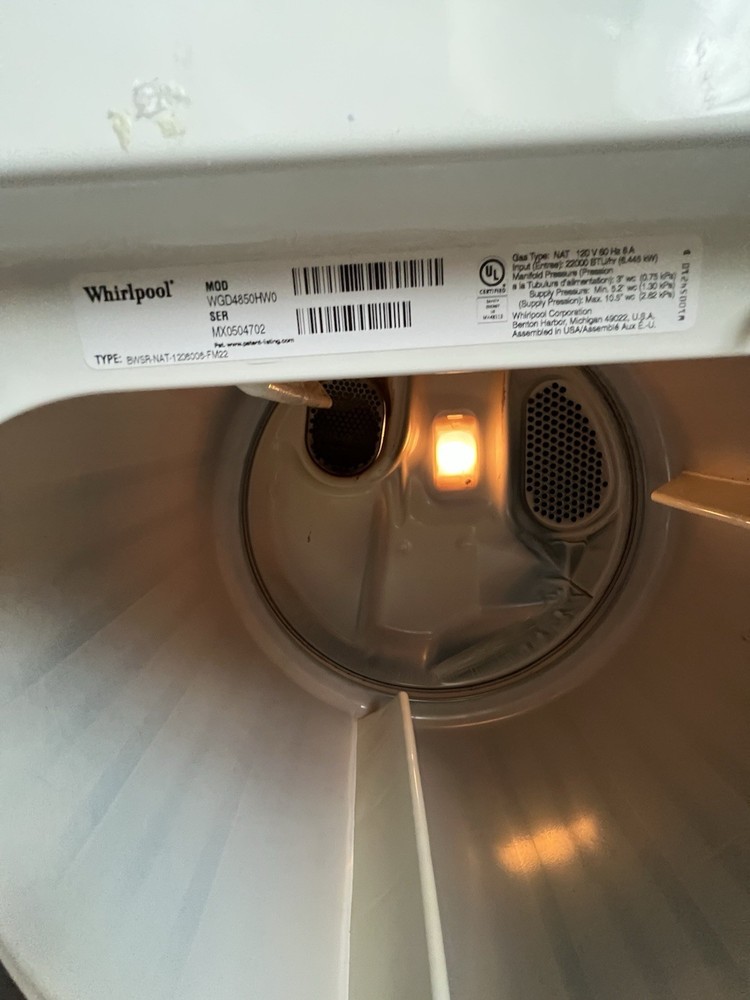 Whirlpool Gas Drying and Washing Machine
