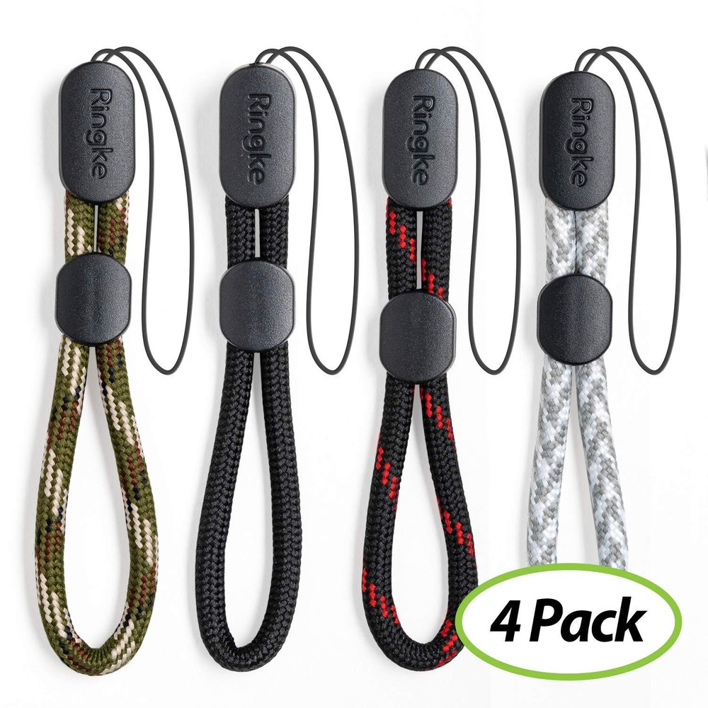 [4 Pack] Ringke Finger Strap Lanyard Designed For Camera, iPhone, Galaxy, USB