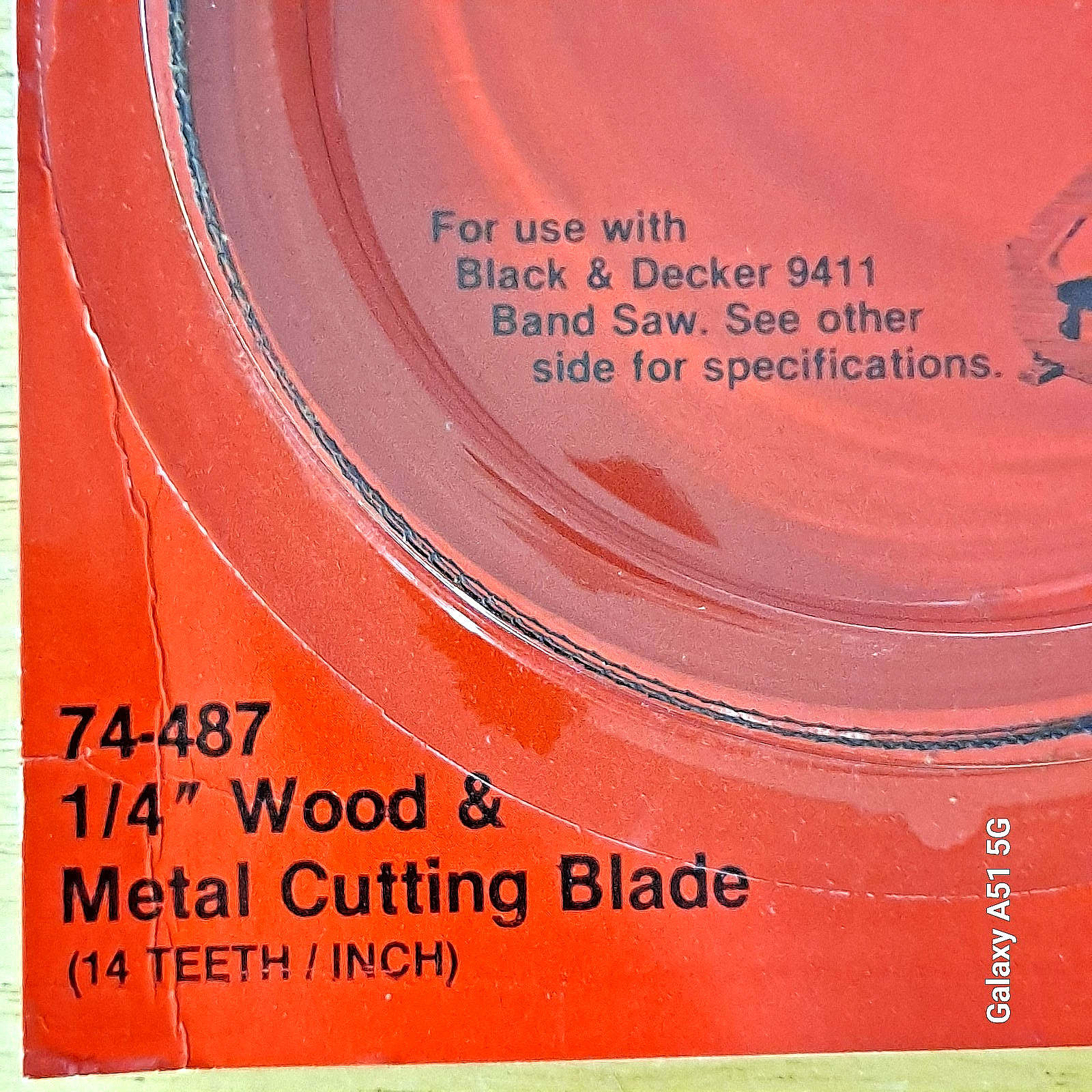 B&D Band Saw 9411 Blade 74-487 Wood & Metal Cutting 59-1/2" x 1/4" .014 NEW NOS