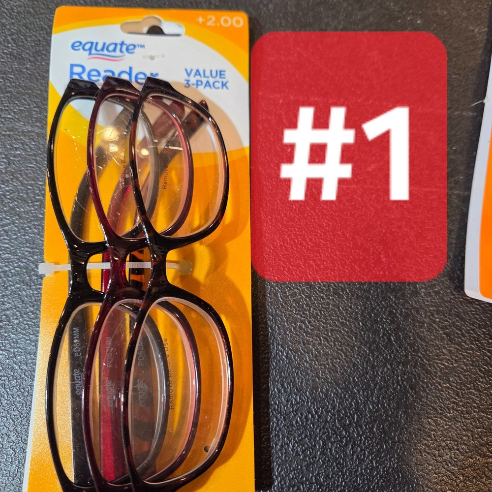Equate Brand 3 Pack Readers Various Magnifications