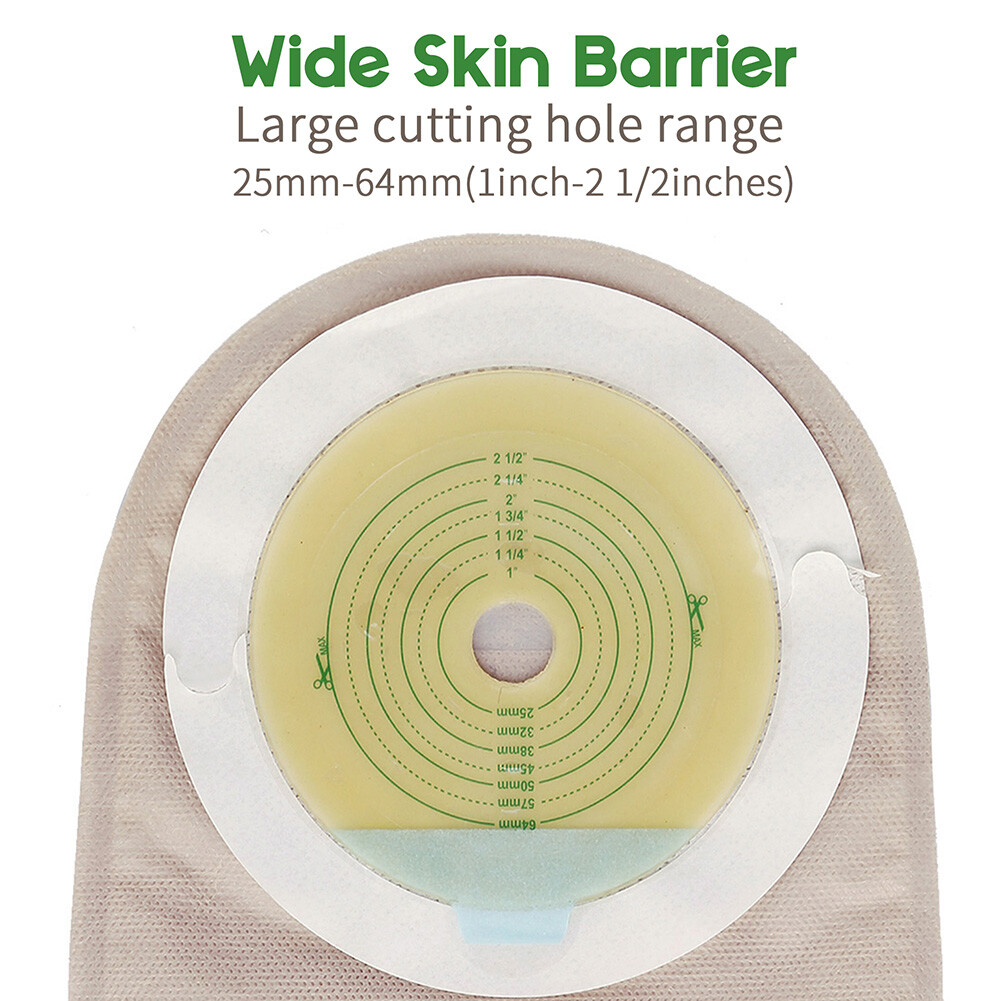 100 X Colostomy Bags Ostomy Supplies One Piece Drainable Ostomy Pouch Cut-to-Fit