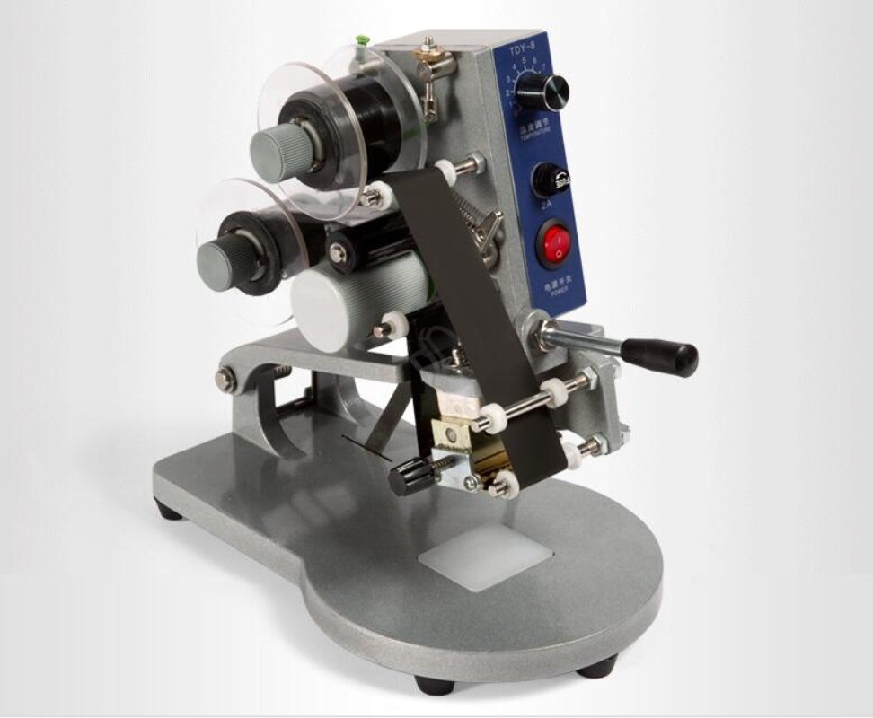 220V DY-8 Direct Thermal Foil Hot Stamp Printer Coding Machine Date Ribbon Coder