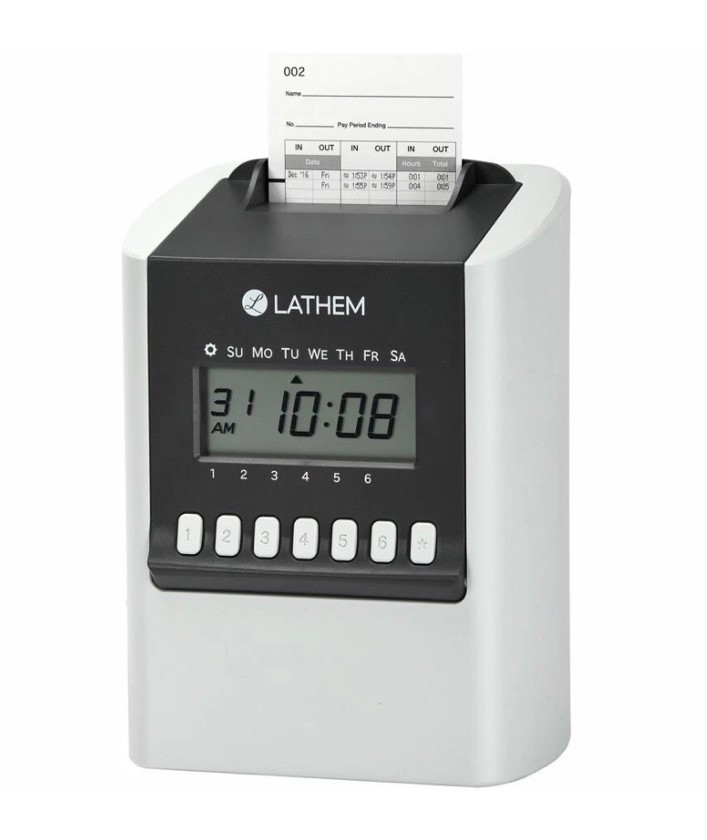 Lathem 700E Calculating Electronic Time Clock NEW/SEALED