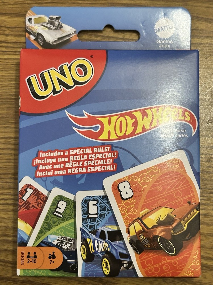 Uno Hot Wheels Card Matching Game
