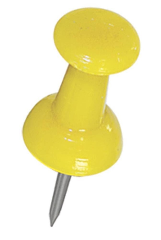 Yellow Push Pin 25-Pack