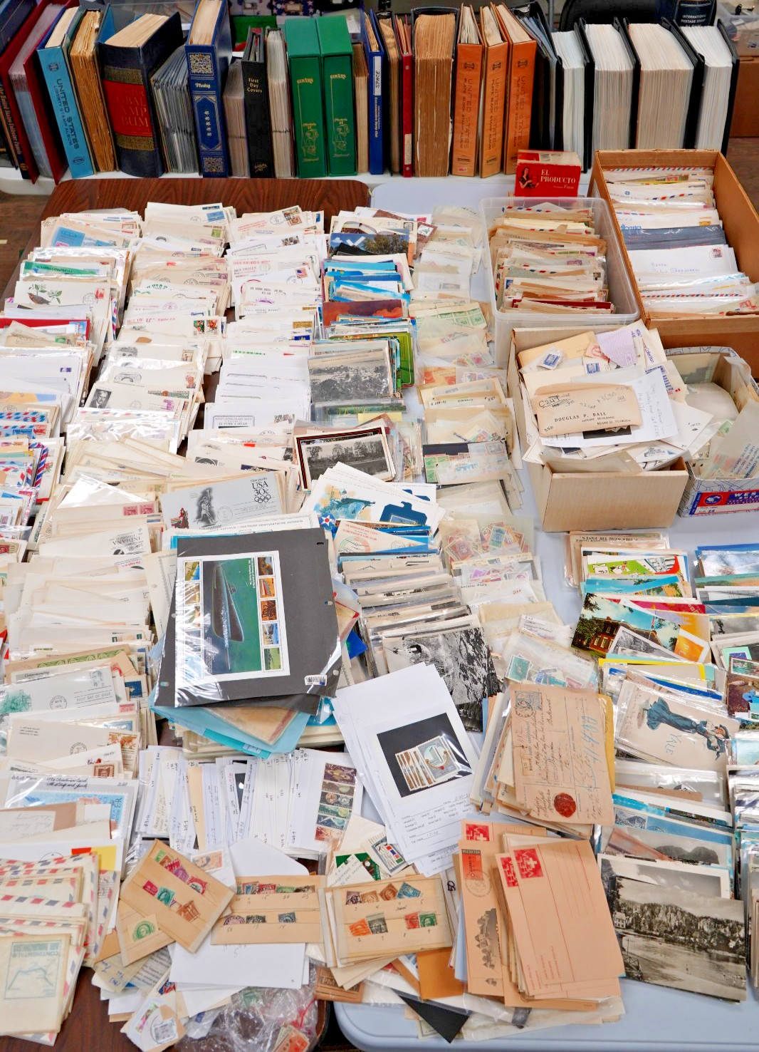 US & Worldwide 30-40Lb Box Lot of Stamps, Kiloware, Covers, Postcards & Ephemera