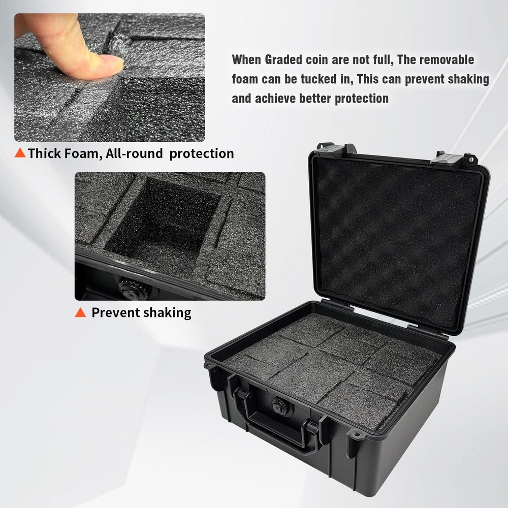 Graded Coin Storage Box, Graded Coin Slab Plastic Case Fits for 48 PCGS or NG...