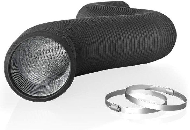 Flexible 4-Inch Aluminum Ducting, Heavy-Duty Four-Layer Protection, 8-Feet Lo...