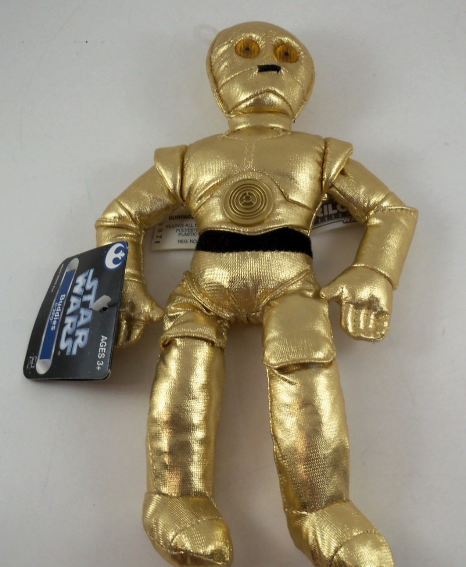 Star Wars Hasbro Battle Buddies C3P0 Plush 10" 2004 NEW WITH TAGS!