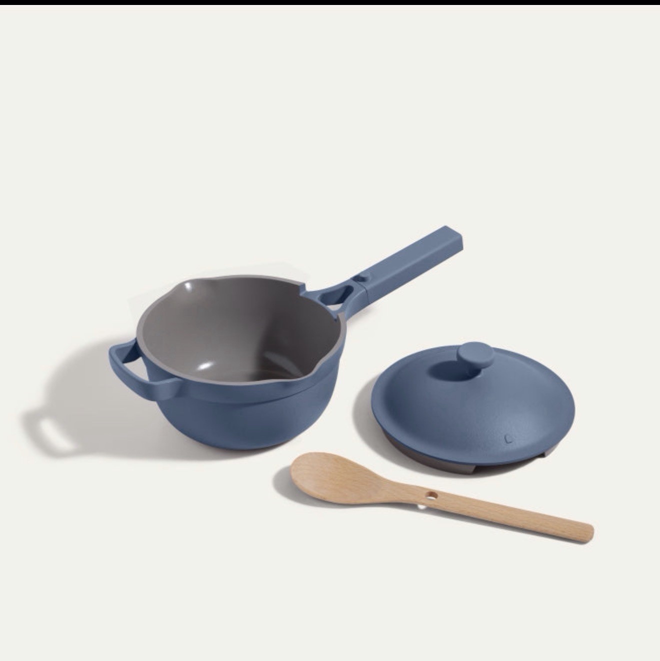 Our Place  Mini Perfect Pot Blue Salt  - 2.75 Qt 8.5” Tri Ply W Beechwood Spoon