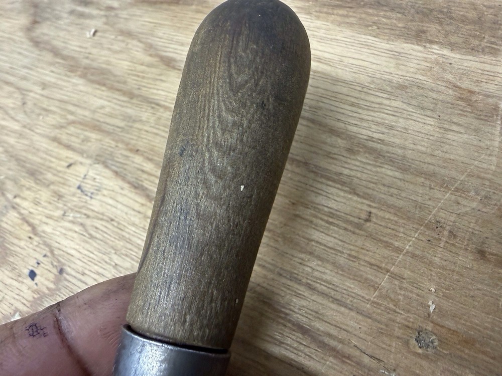 Vintage Wood Handled Tool Pointed Triangular Tip