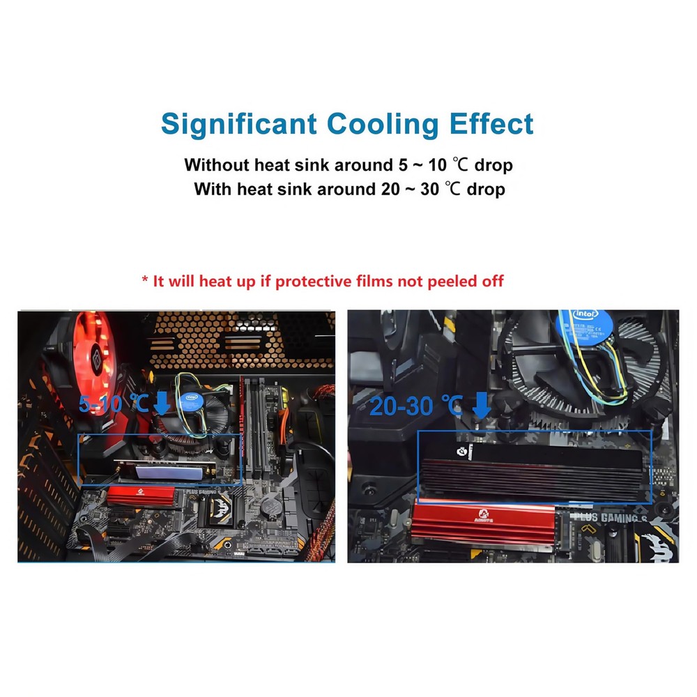 12-Pack Thermal Conductive Silicone Pads for SSD, CPU, GPU, IC Chipset Cooling