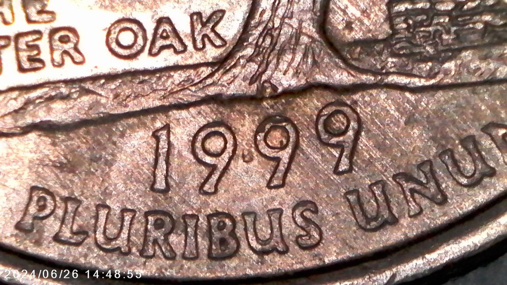 1999 D Connecticut State Quarter (DDR) ERROR COIN