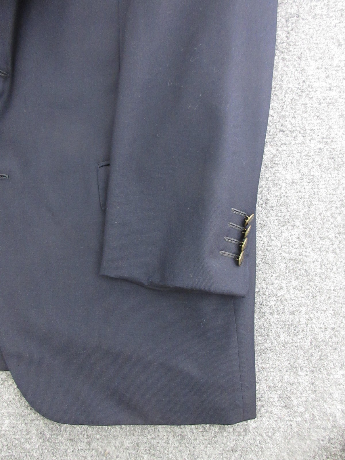 Oxxford Clothes Blazer Mens 44 Blue Super 100s Wool Two Button Sport Coat