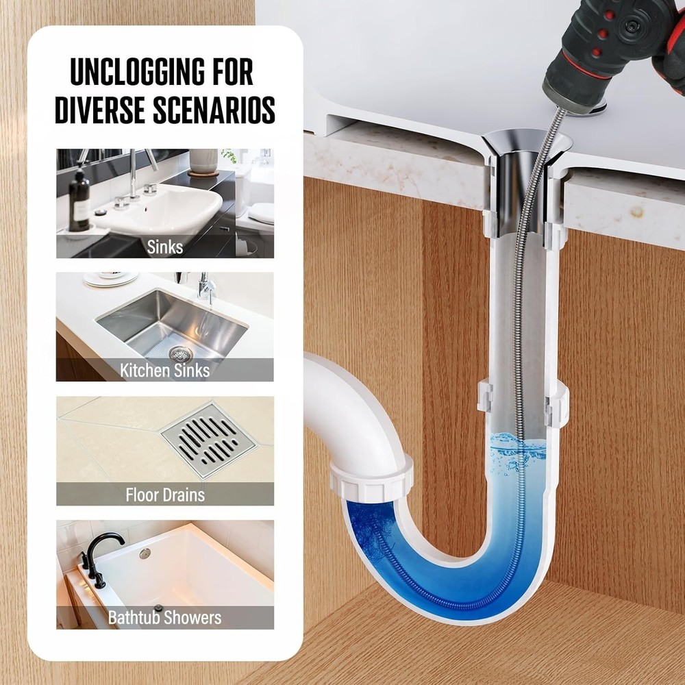 Electric Plumbing Snake - Versatile Application