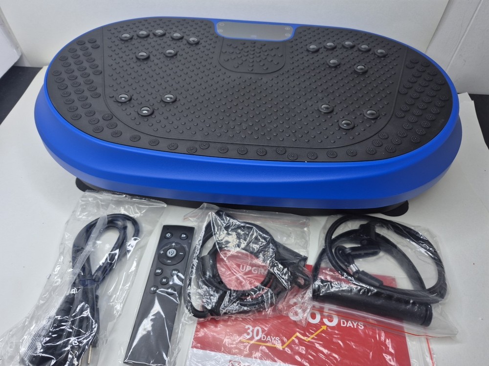 HVX Vibration Platform New Complete Excersize Machine Blue Black Open Box