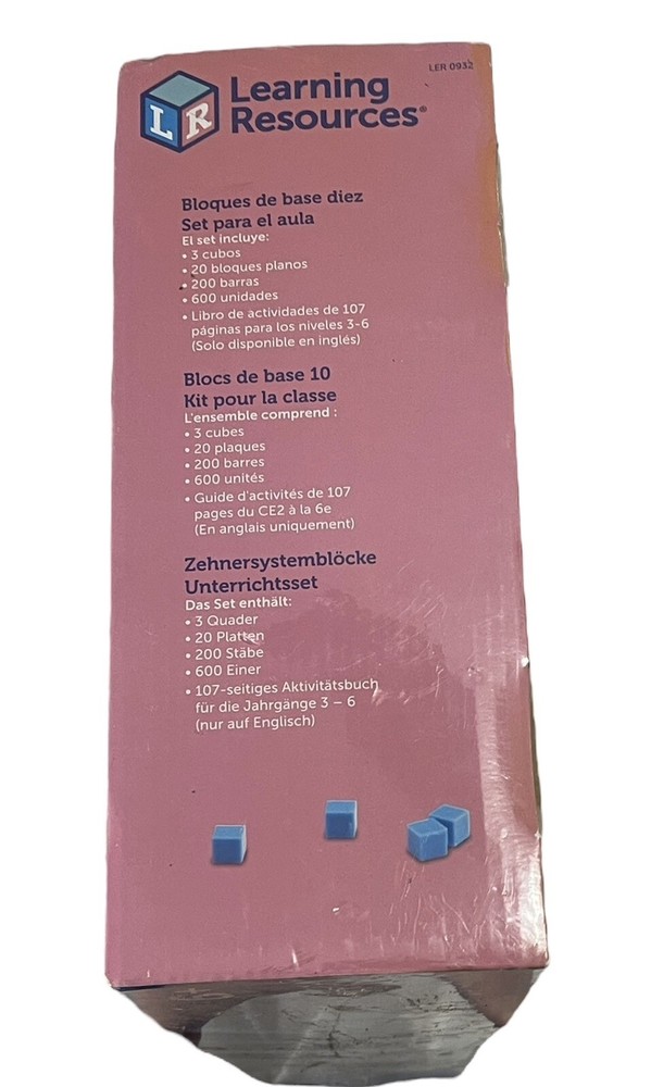 Base Ten Blocks Classroom Set Learning Resources Grades 1+ Ages 6+, 823 Pc STEM