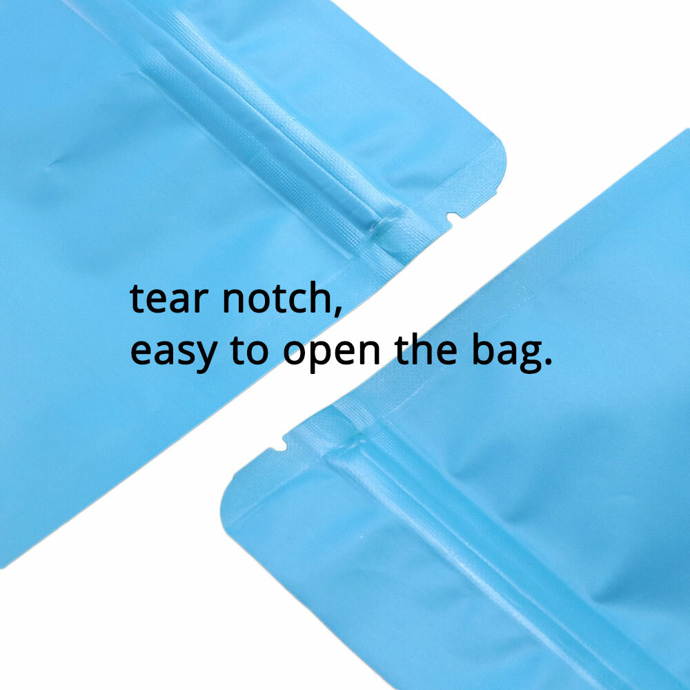 Multi-Size & Color Foil Mylar Matte Stand Up Zip Lock Bag w/ Rectangle Window