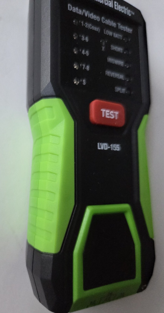 Commercial Electric Data Video Cable Tester Tool Model LVD-155