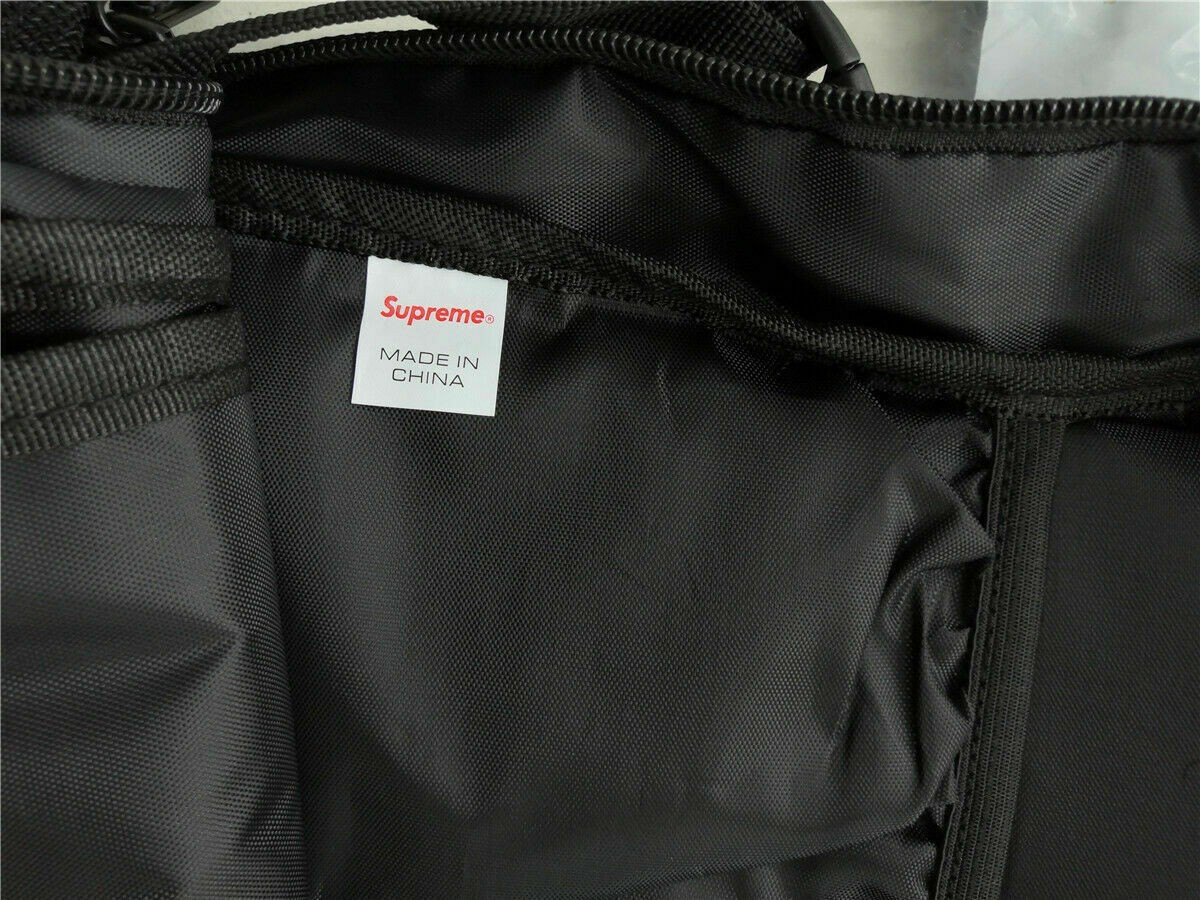 Black Backpack Sup 17ss Waterproof Box Logo Mountaineering Bags Travel