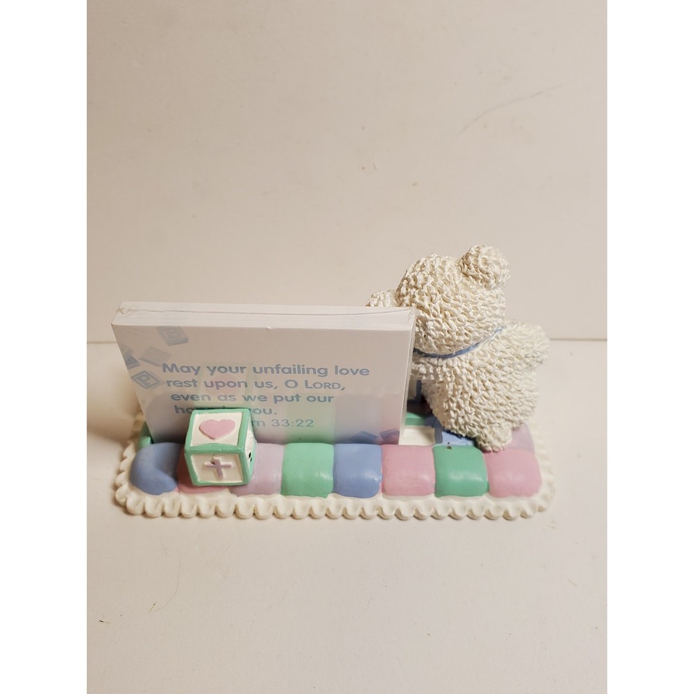 God Bless Baby Bear Figurine - W/ 40 Scriptures