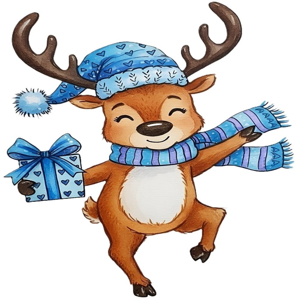 30 Custom Gift Reindeer Personalized Address Labels