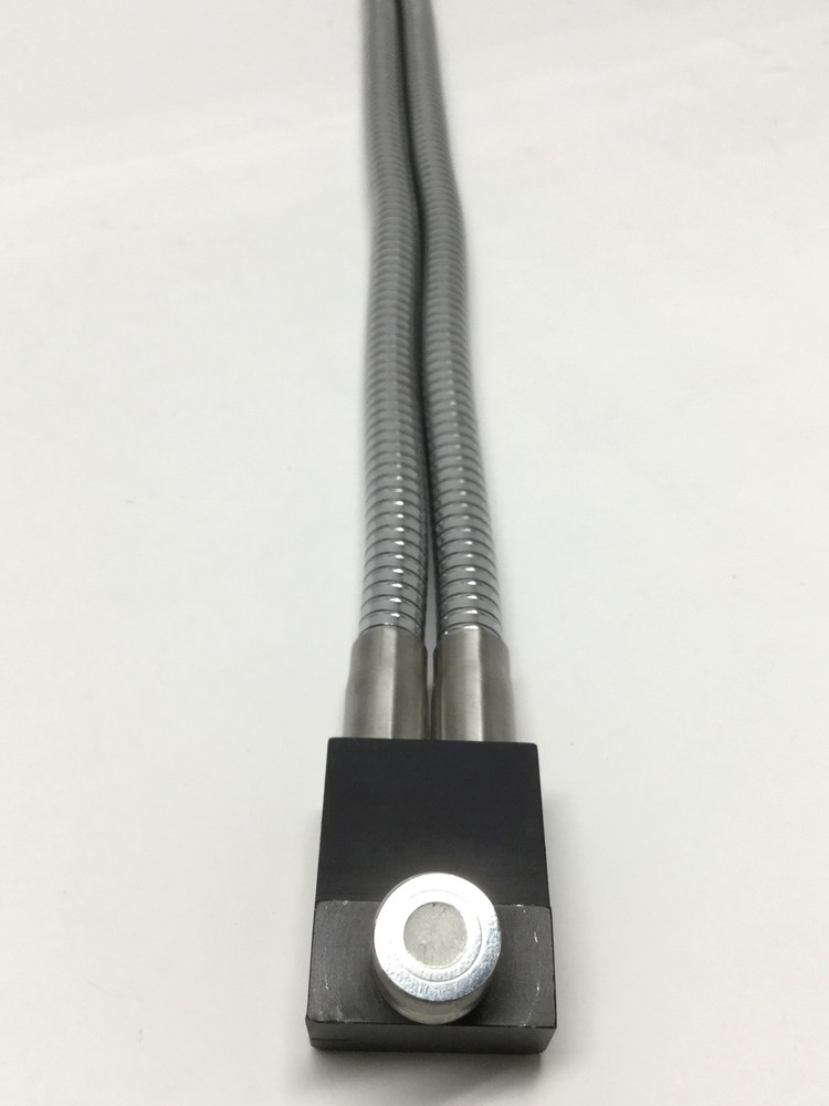 Dual Branch Fiber Optic Microscope Light Guide, Flex Gooseneck, 5/8" Input, 18"L