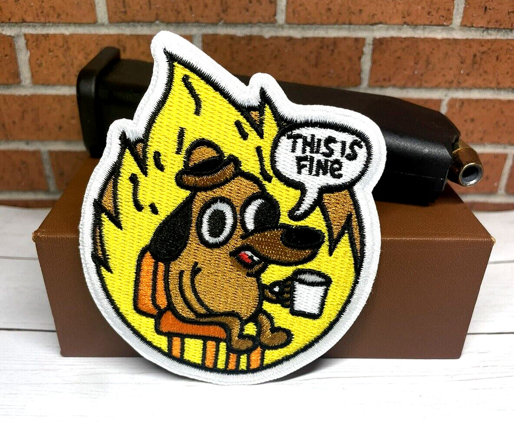 Tactical Morale Gun Patch - This is Fine Patch - Iron On Funny Morale Patch