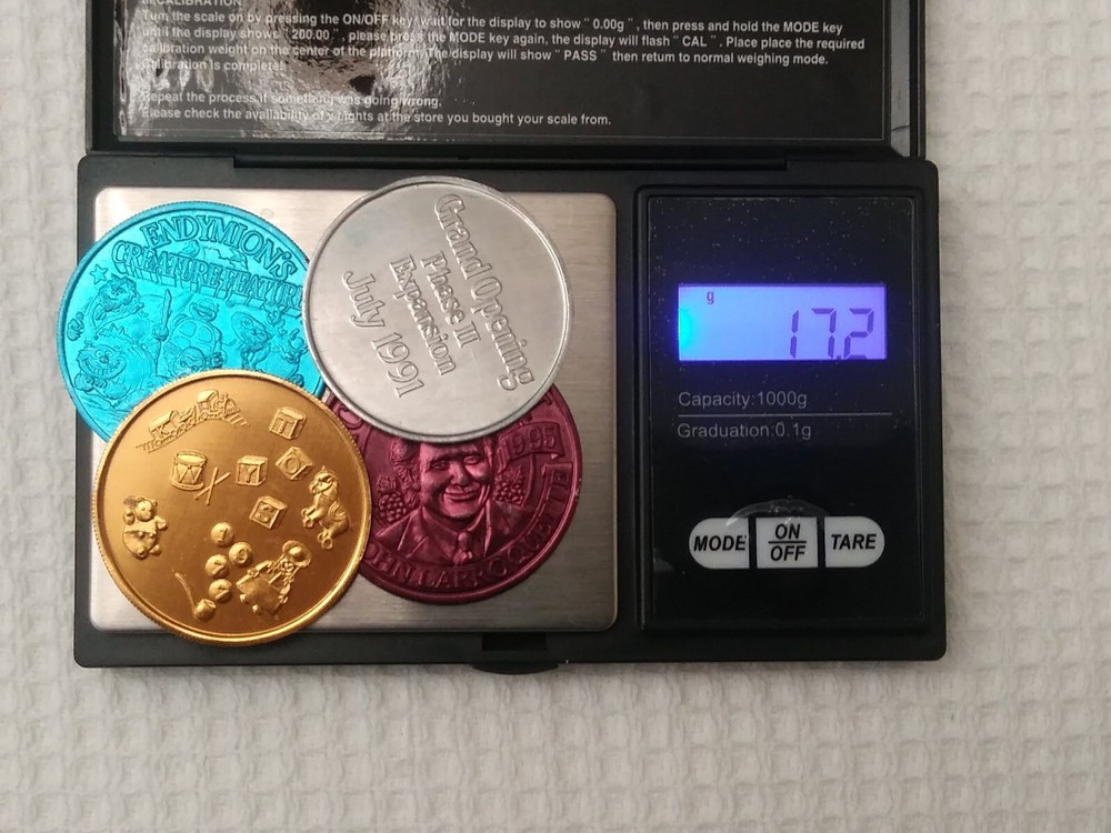 Vintage 4 Tokens All Different #003